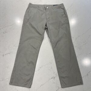 Bonobos Pants 36 x 32 Gray Greige Straight Leg 100% Cotton Chino Work Casual
